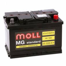 Аккумулятор автомобильный MOLL MG Standart 75 Ач 720 А обратная пол.